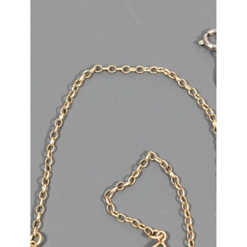 LOFT Gray Faceted Glass Y Necklace Gold Tone Teardrop‎ Bezels Lariat Style 22